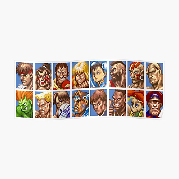 Super Street Fighter II - Character Select Poster