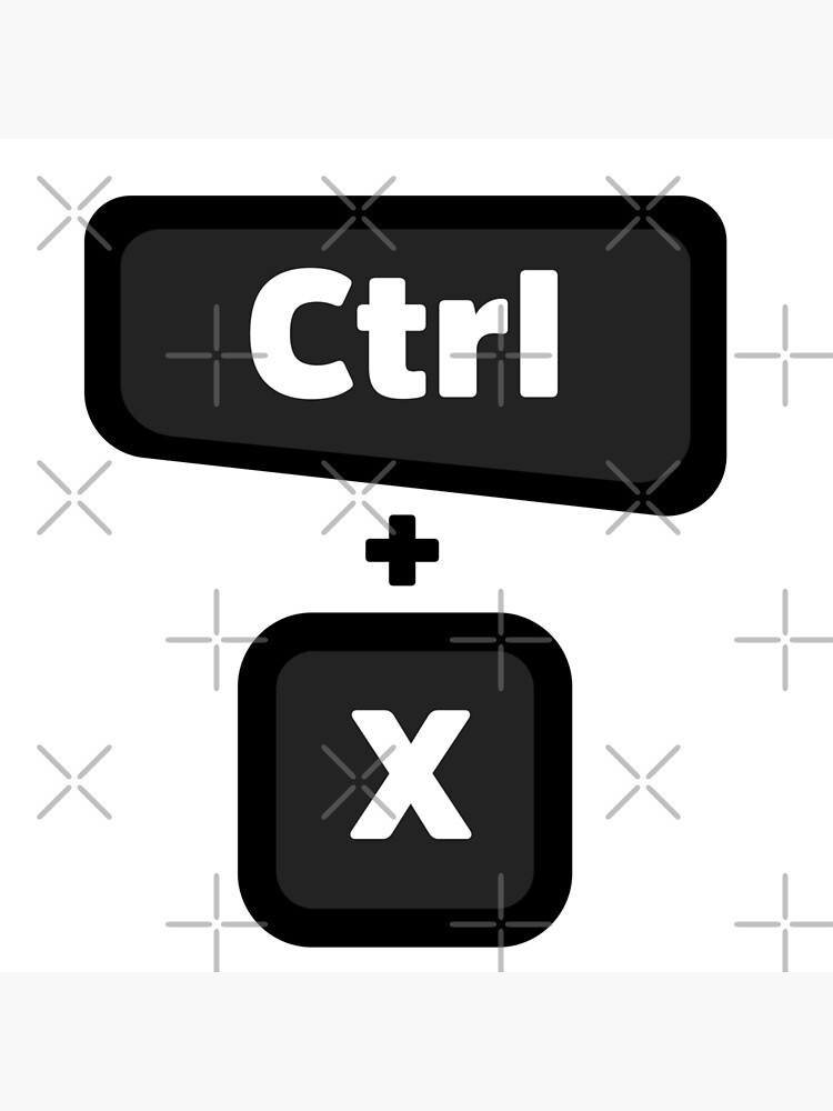 "Ctrl + X Computer Programming Light Color" Art Print for Sale by