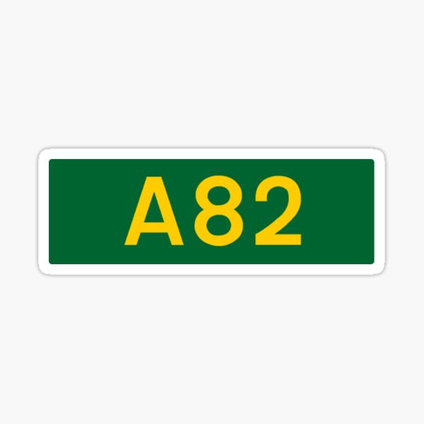Item preview, A82 road sign (Scotland) designed and sold by PZAndrews.