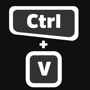Artwork thumbnail, Ctrl + V  - Computer Programming - Dark Color by Programming Jokes