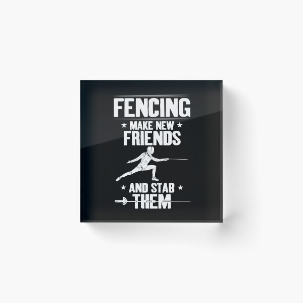 Item preview, Fencing Fencer Make New Friends Stab Gift Present designed and sold by Krautshirts.