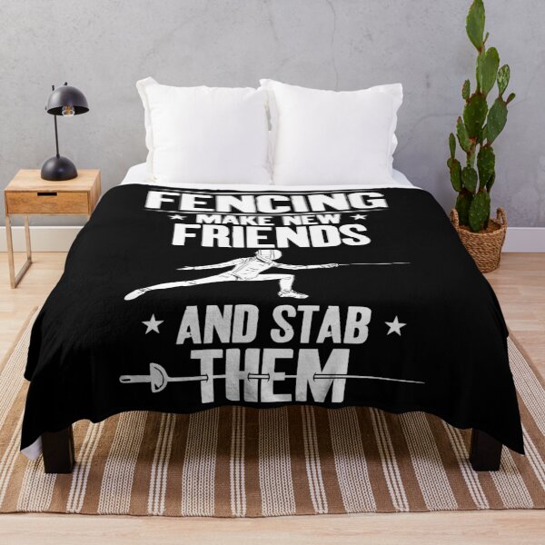 Item preview, Fencing Fencer Make New Friends Stab Gift Present designed and sold by Krautshirts.