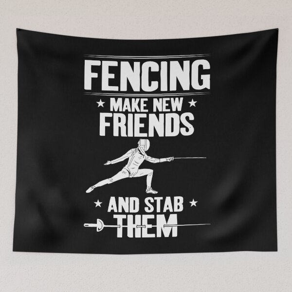 Item preview, Fencing Fencer Make New Friends Stab Gift Present designed and sold by Krautshirts.