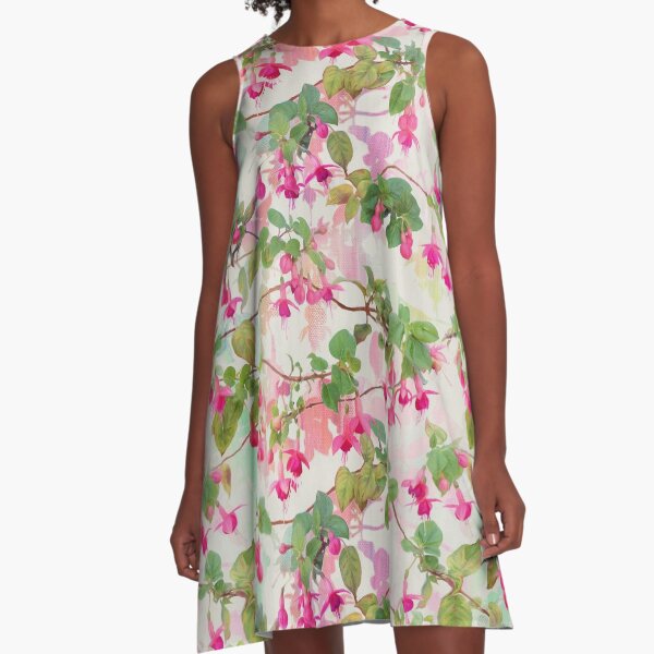 Item preview, Rainbow Fuchsia Floral Pattern designed and sold by micklyn.