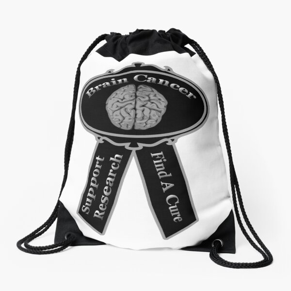 Brain Cancer Awareness Drawstring Bag