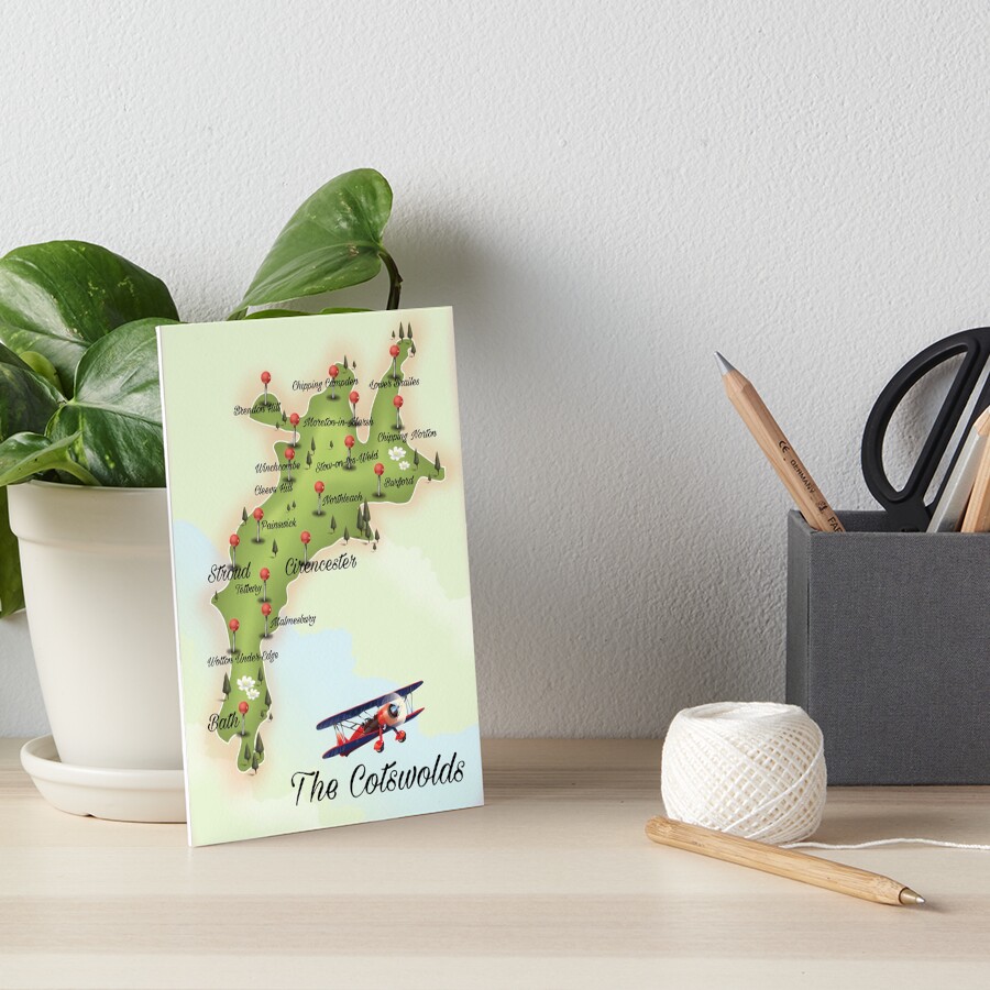 The Cotswolds Map Vintage Travel Poster Poster By Nic vrogue.co