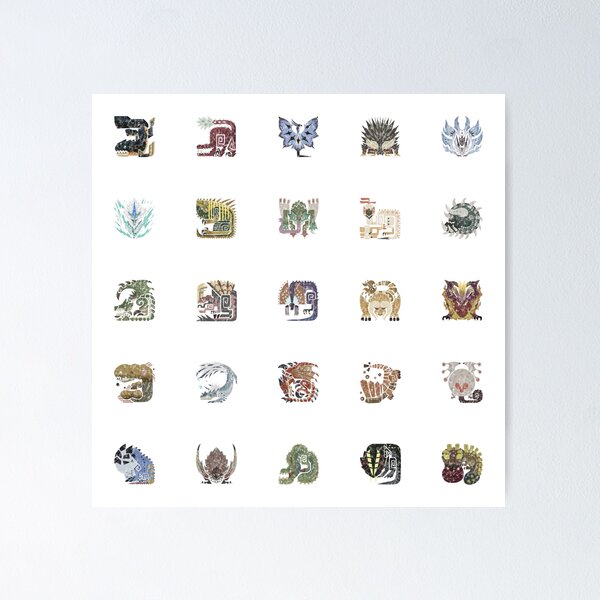Item preview, Monster Hunter World Tiled Icons designed and sold by Stebop Designs.