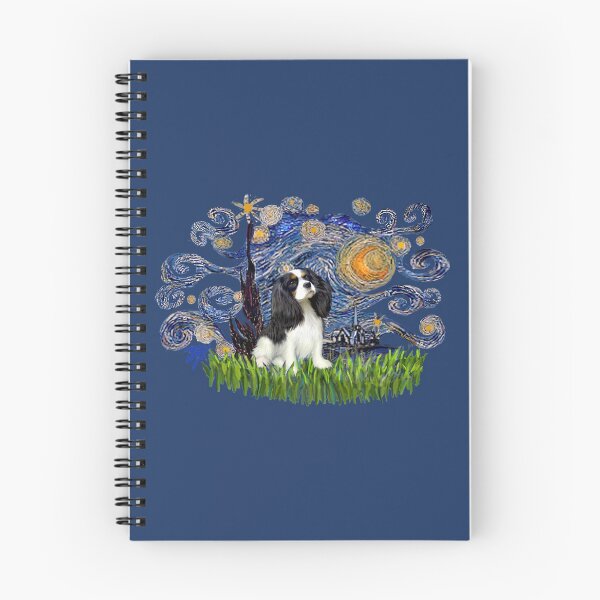 Item preview, Starry Night Free Form with a Cavalier King Charles Spaniel (tri colored) designed and sold by JeanBFitzgerald.