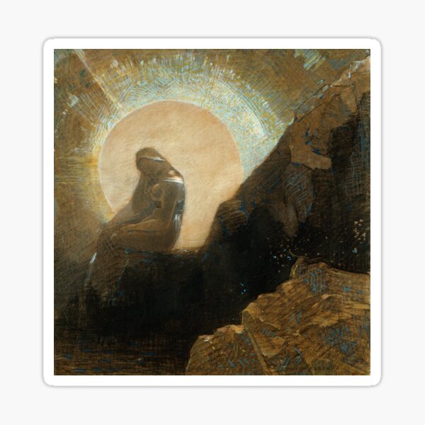 Vista previa del artículo con la obra «Melancolía por Odilon Redon, 1876», diseñado y vendido por Vintage Wall Art.