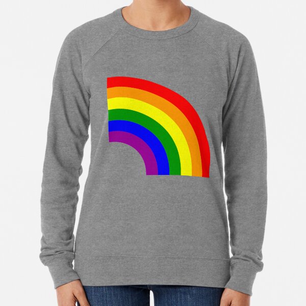 LGBT Gay Matching Couple Half Rainbow Lightweight Sweatshirt
