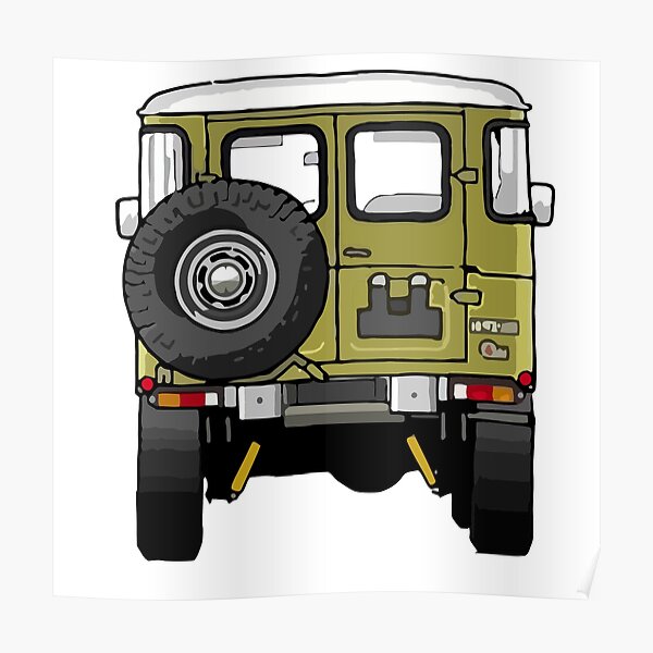 Toyota Land Cruiser FJ40 - Back Poster