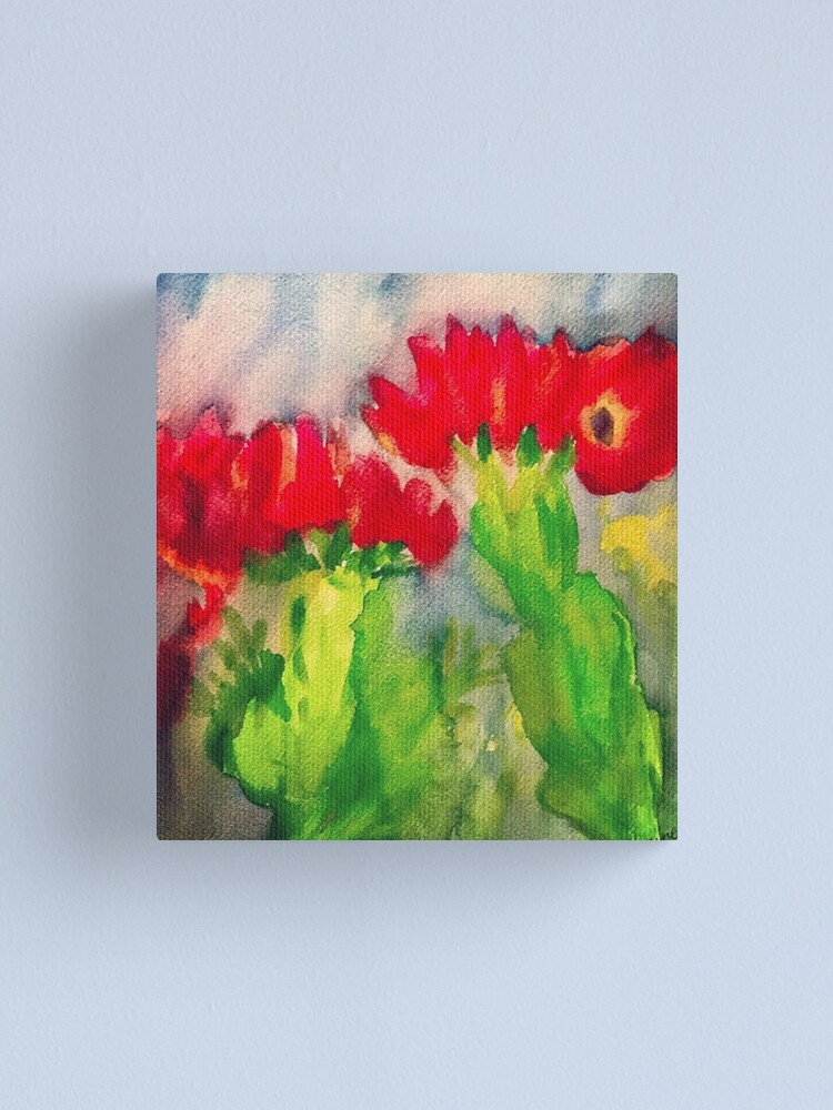 Alternate view of Cactus Flowers Canvas Print
