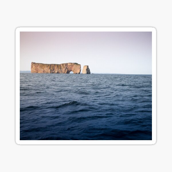 Beautiful Rocher Percé, in the middle of the sea, Gaspésie Sticker
