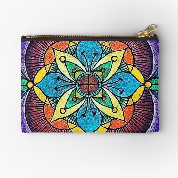Blue Mandala Zipper Pouch
