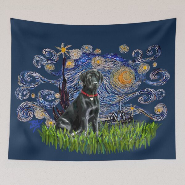 Item preview, Starry Night - Black Labrador Retriever  designed and sold by JeanBFitzgerald.