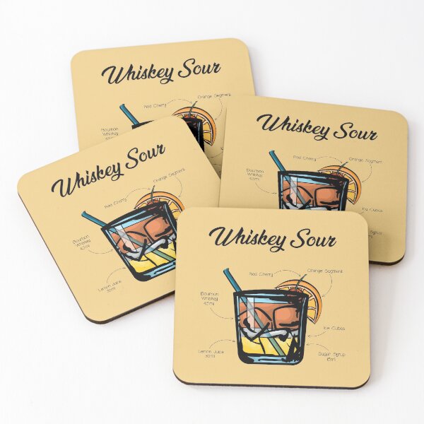 Item preview, Whiskey Sour Cocktail Recipe designed and sold by HuckleberryArts.
