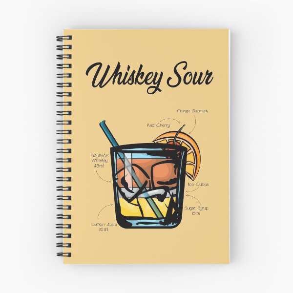 Item preview, Whiskey Sour Cocktail Recipe designed and sold by HuckleberryArts.