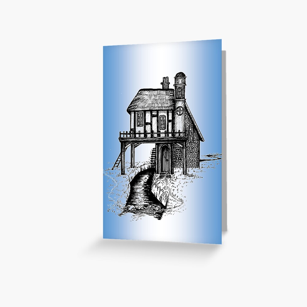 House with a View Greeting Card (Blank) Greeting Card