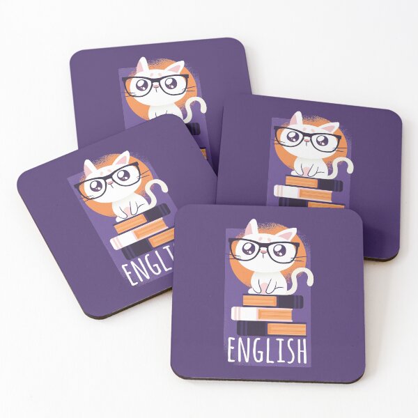 Item preview, Smart Nerdy English Cat designed and sold by Cute and Funny Animal Art Designs.