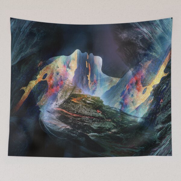 Item preview, Portrait of the magic surreal fairy girl with a head as lava rocks designed and sold by Sto Hitro.