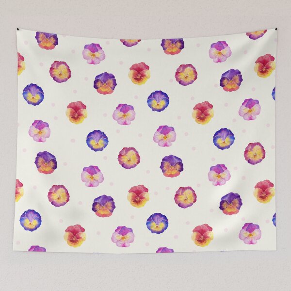 Item preview, Watercolor pansies pattern designed and sold by purplesparrow.