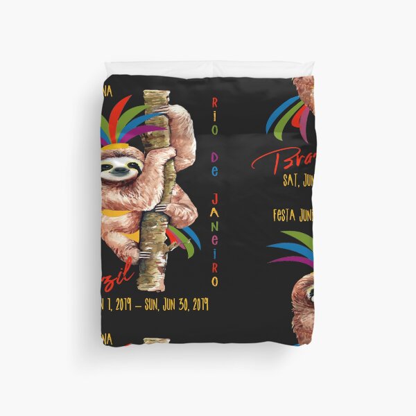 Aperçu de l'œuvre Festa Junina, Rio de Janeiro, Brésil, Carnaval Animal paresseux créée et vendue par Jecolds.