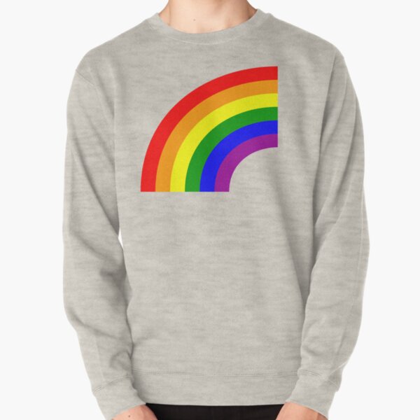 LGBT Gay Matching Couple Half Rainbow Pullover Sweatshirt