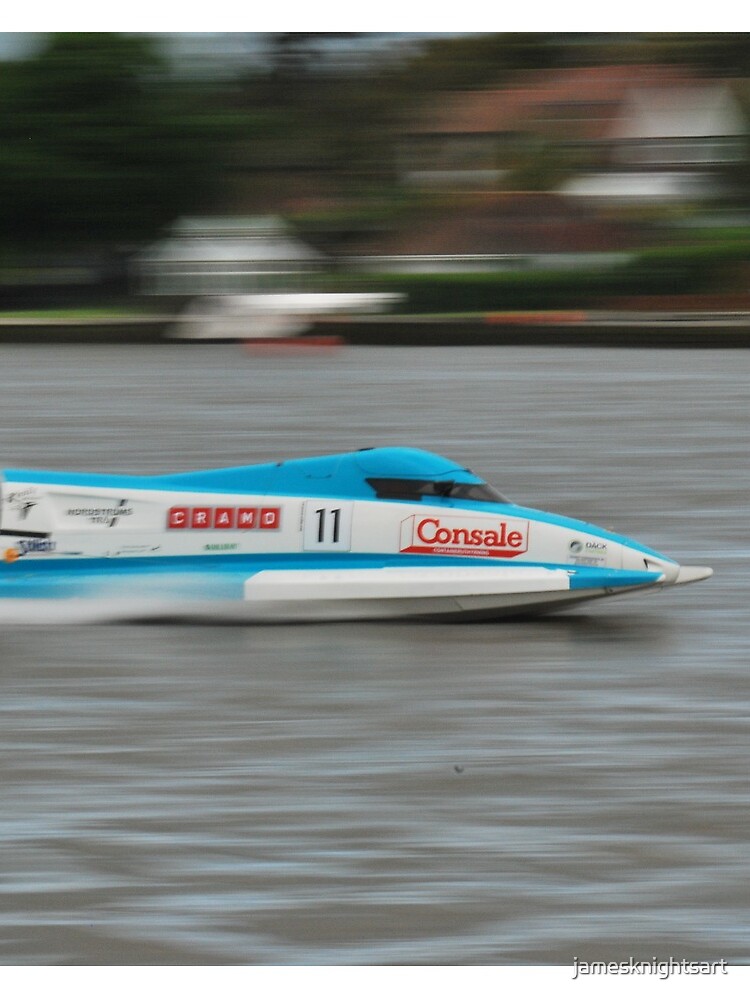 Powerboat Racing at Oulton Broad - Scott Curtis - Formula Grand Prix by jamesknightsart