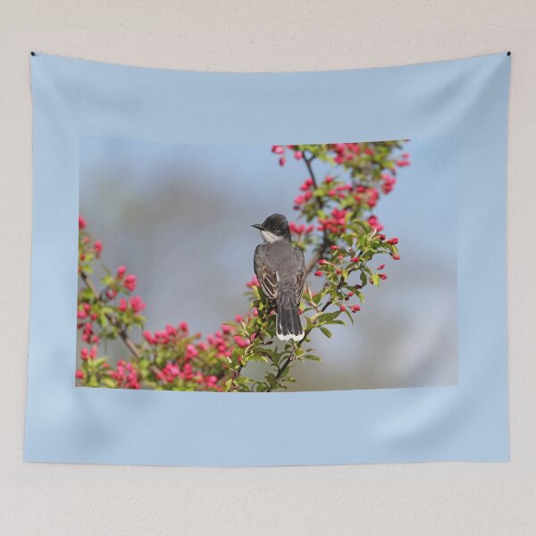 Item preview, Kingbird And Pink Blossom Buds designed and sold by Deb Oppermann.