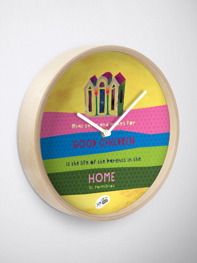 Alternate view of St. Porphyrios quote Clock