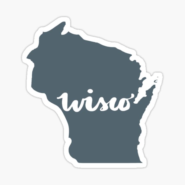 Wisco Lettered Wisconsin Sticker Sticker