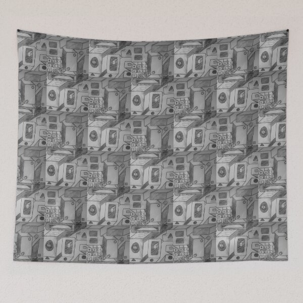 Item preview, abstract blocks - black & white. designed and sold by JPOempathy.
