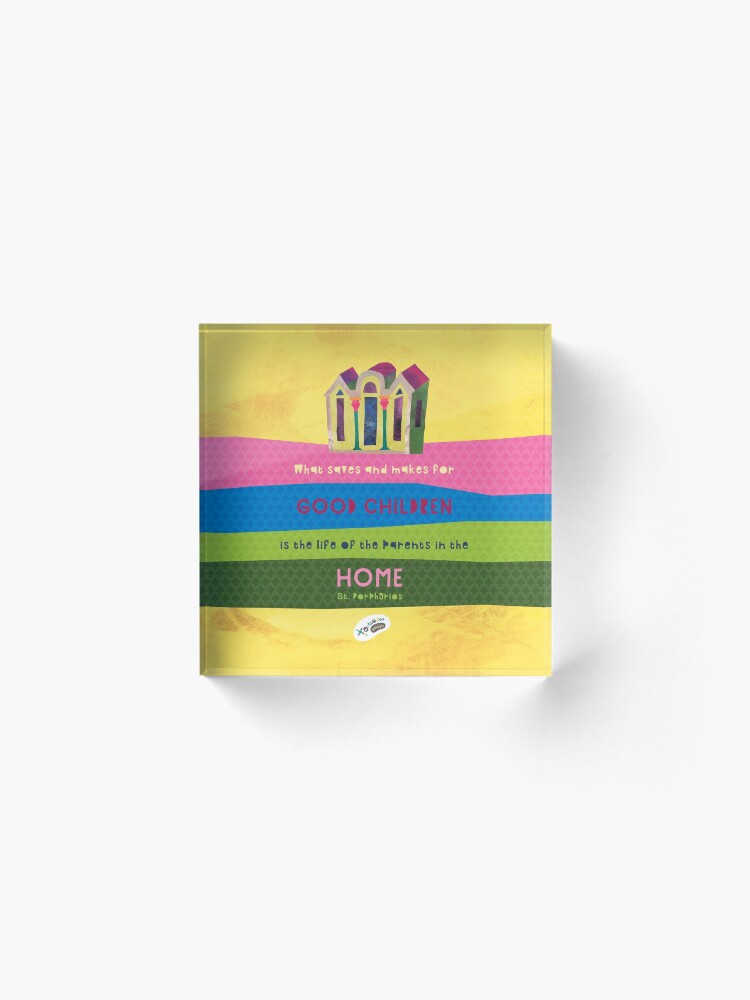 Alternate view of St. Porphyrios quote Acrylic Block