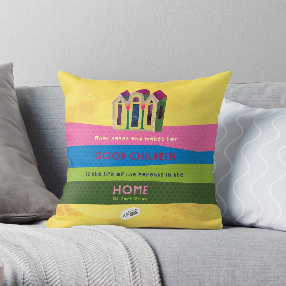 St. Porphyrios quote Throw Pillow