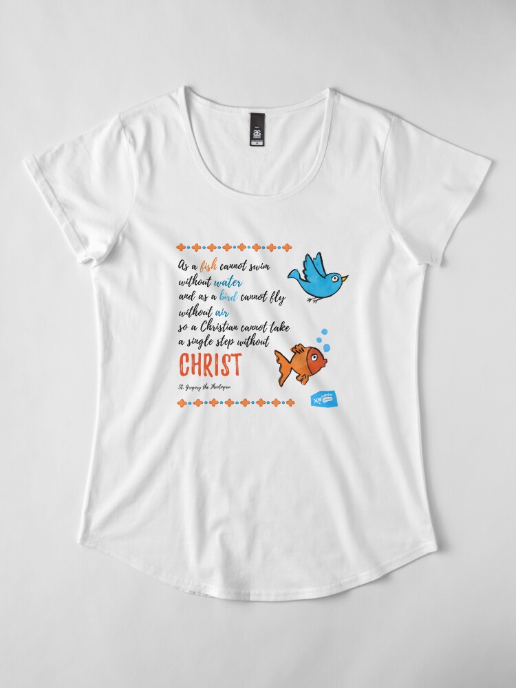 Alternate view of St Gregory Theologian quote Premium Scoop T-Shirt