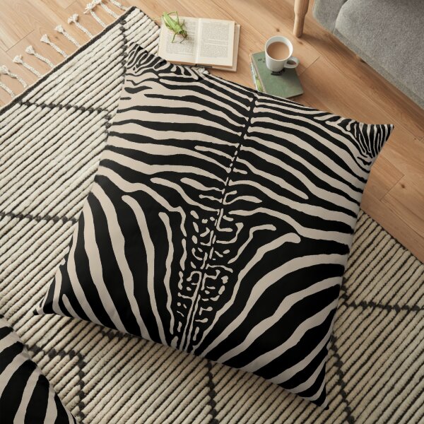 Zebra Stripes Print Skin Hide | Texture Floor Pillow