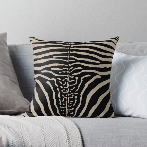 Zebra Stripes Print Skin Hide | Texture Throw Pillow