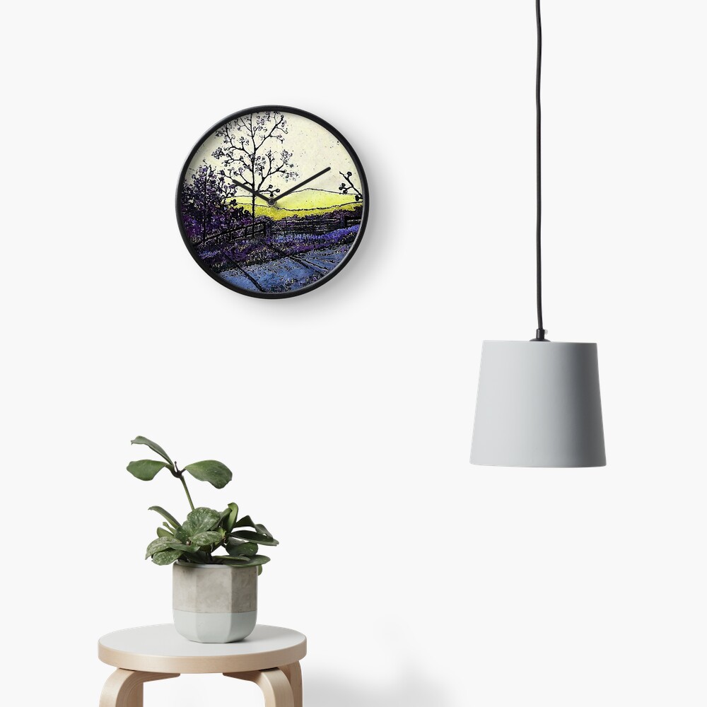 Lemon and Lavendar by Merideth Young Clock