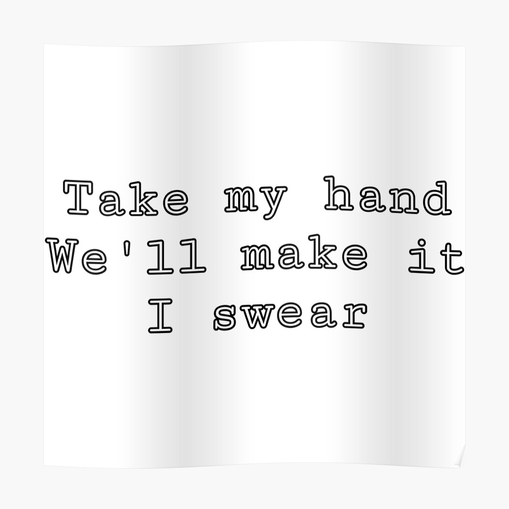 Take My Hand We Ll Make It I Swear Bon Jovi Lyric Tapestry By Sophiesambora Redbubble