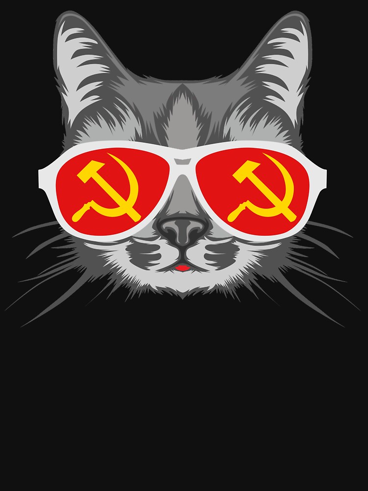 "Funny Soviet Communist Cat" Tshirt for Sale by SQWEAR Redbubble
