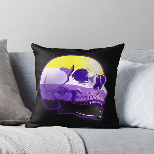 Item preview, Nonbinary Pride Skull designed and sold by Duessa.
