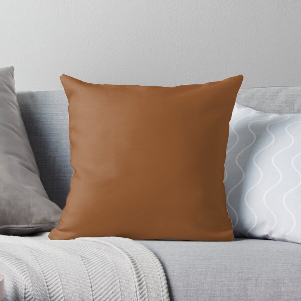 Caramel Brown Throw Pillow
