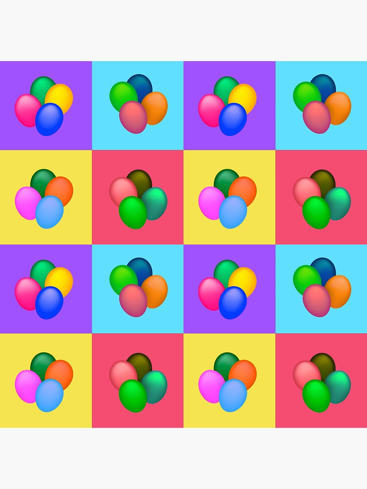 Thumbnail 3 of 3, Sticker, Color Balloons designed and sold by Vk91art.