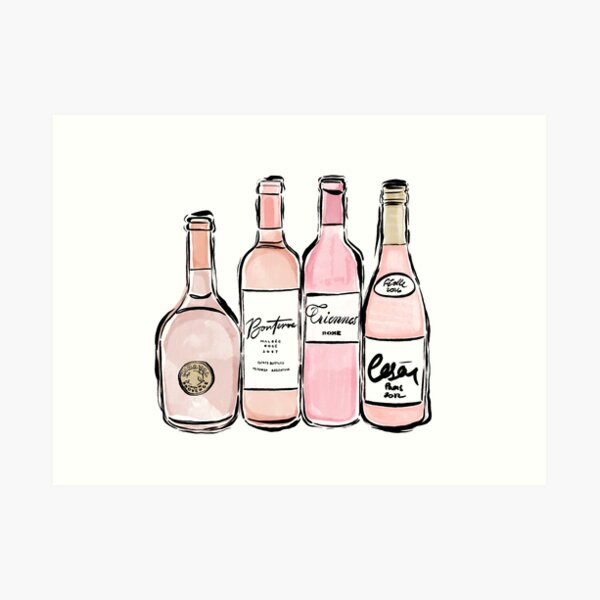 Impression de vin rose Impression artistique