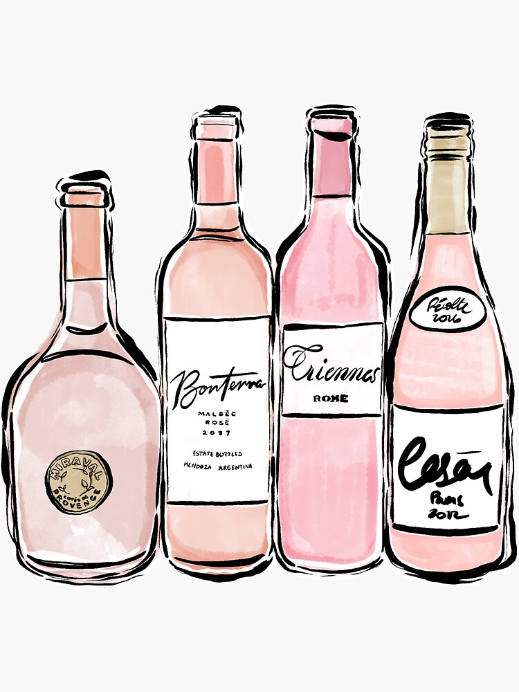 Rose Wine Print by alexaferragamo