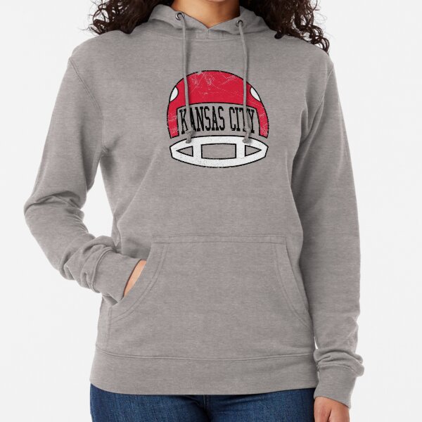 Kansas City Retro Helmet - White Lightweight Hoodie