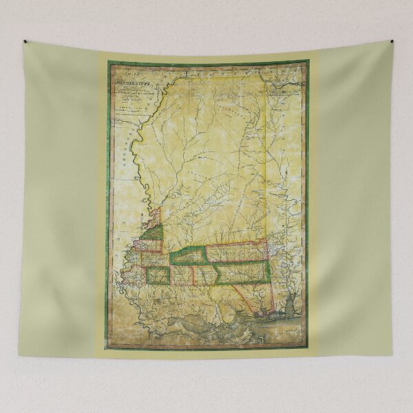 Item preview, Map of Mississippi by John Melish (1820) designed and sold by allhistory.