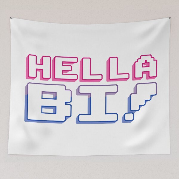 Item preview, hella bi! designed and sold by ohnoballoons.