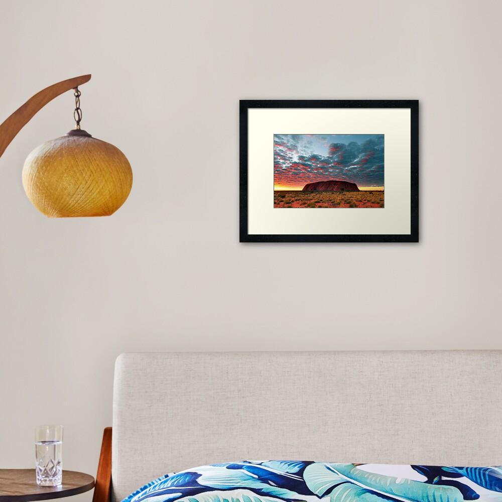 Ayers Rock (Uluru) Sunrise, Australia Framed Art Print