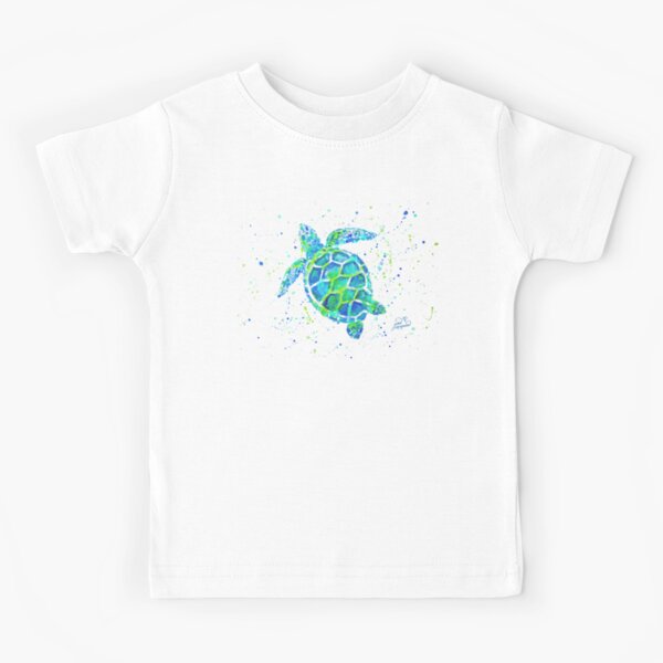 Sea Turtle by Jan Marvin Kids T-Shirt
